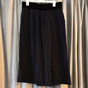 Chic Black Pinstripe Culottes from Anthropologie
